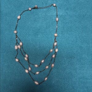Elegant Pink Pearl Necklace